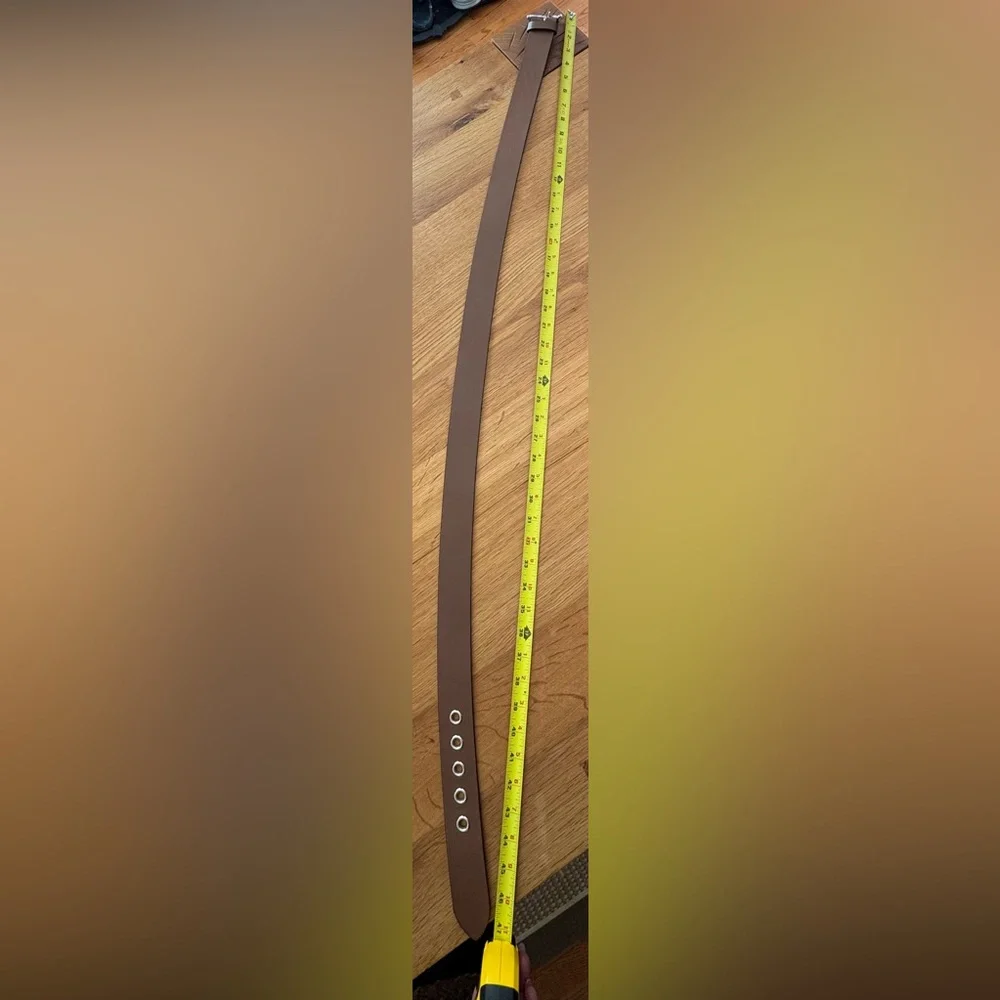 Coach Factory Brown Leather Grommet Belt XL 1.5” Silver Buckle FS3980 NWT - Picture 6 of 6